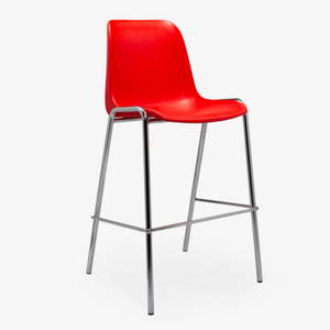 OK-505B Stackable PP Plastic Bar Height Training Chair with Footrest and Powder Coated Steel Frame for School Events