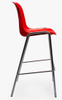 OK-505B Stackable PP Plastic Bar Height Training Chair with Footrest and Powder Coated Steel Frame for School Events