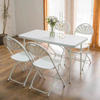 Lightweight Portable Plastic Fan Back White Folding Events Chair 