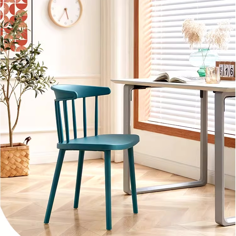 Windsor Stackable Plastic Negotiation Leisure Cowhorn Dining Chairs 