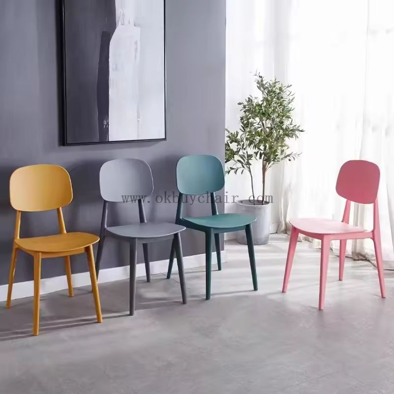 Customizable Modern Breathable Colorful Stackable Outdoor Plastic Dining Chair