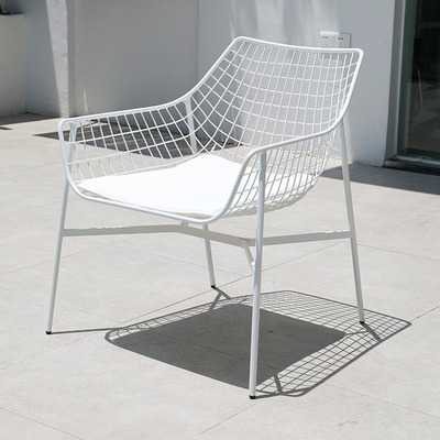 Luxury Stackable Outdoor Garden Iron Metal Wire Chair