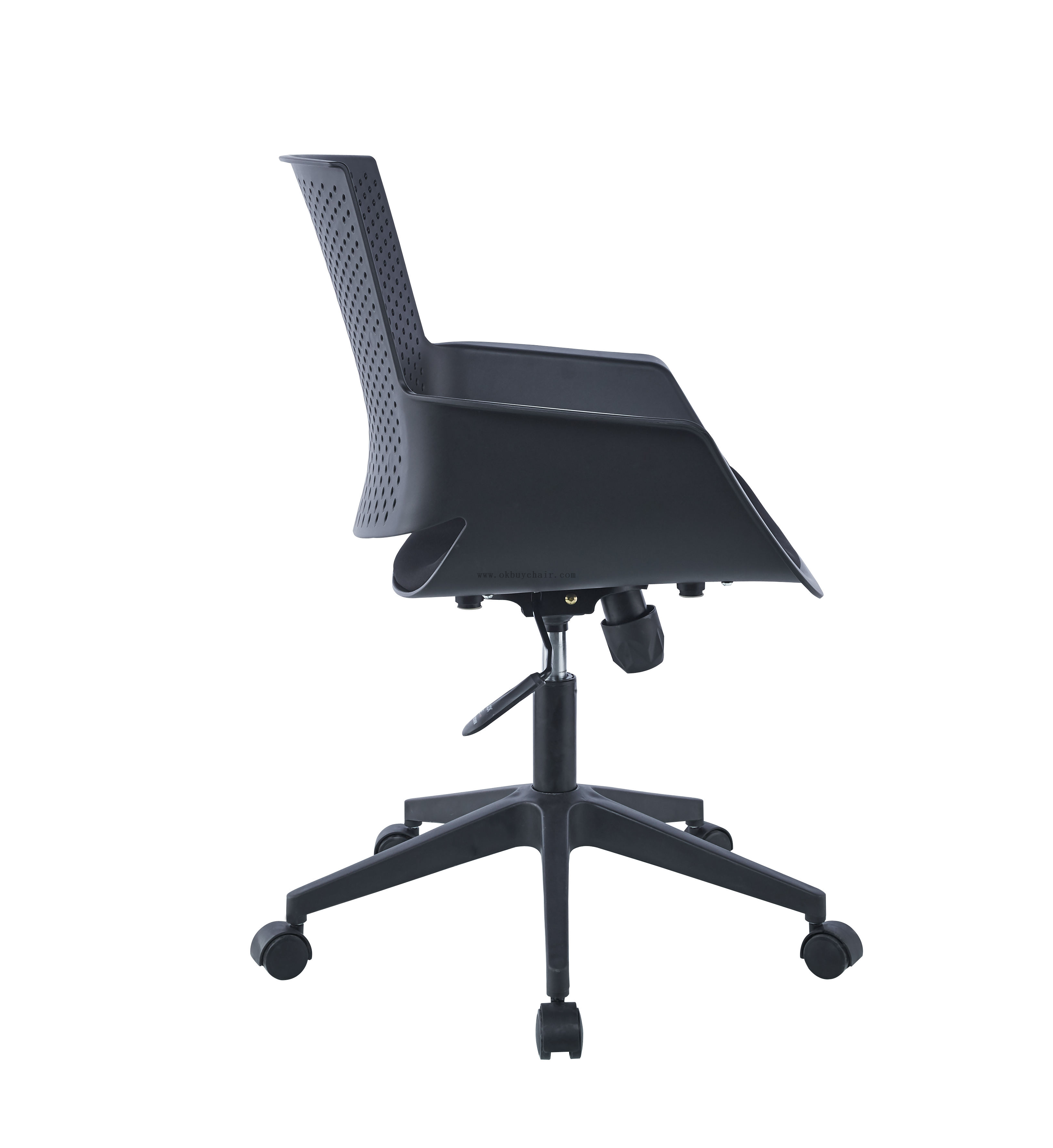Cheap Business Meeting Room Library Mid Back Pp Seat Plastic Office Chair