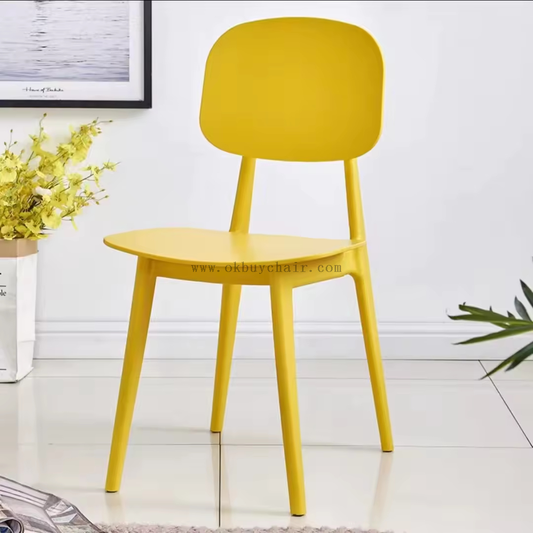Customizable Modern Breathable Colorful Stackable Outdoor Plastic Dining Chair