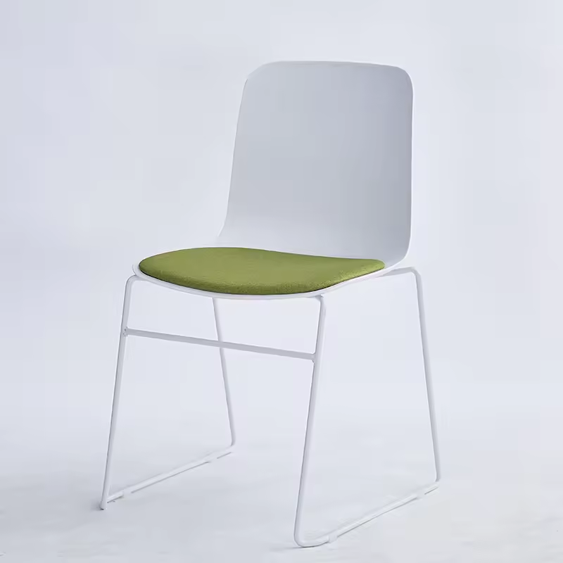 Modern Metal Frame Fabric Armless Stacking Office Chair 