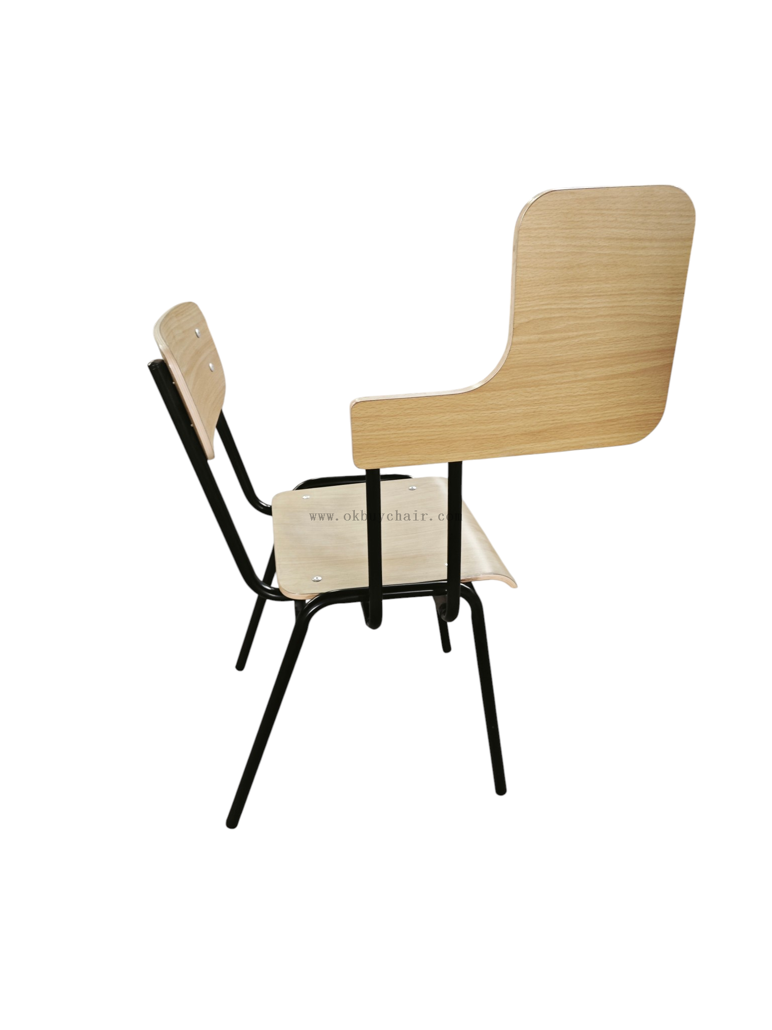 OK-2061T Stackable Plywood Training Chair with Writing Tablet