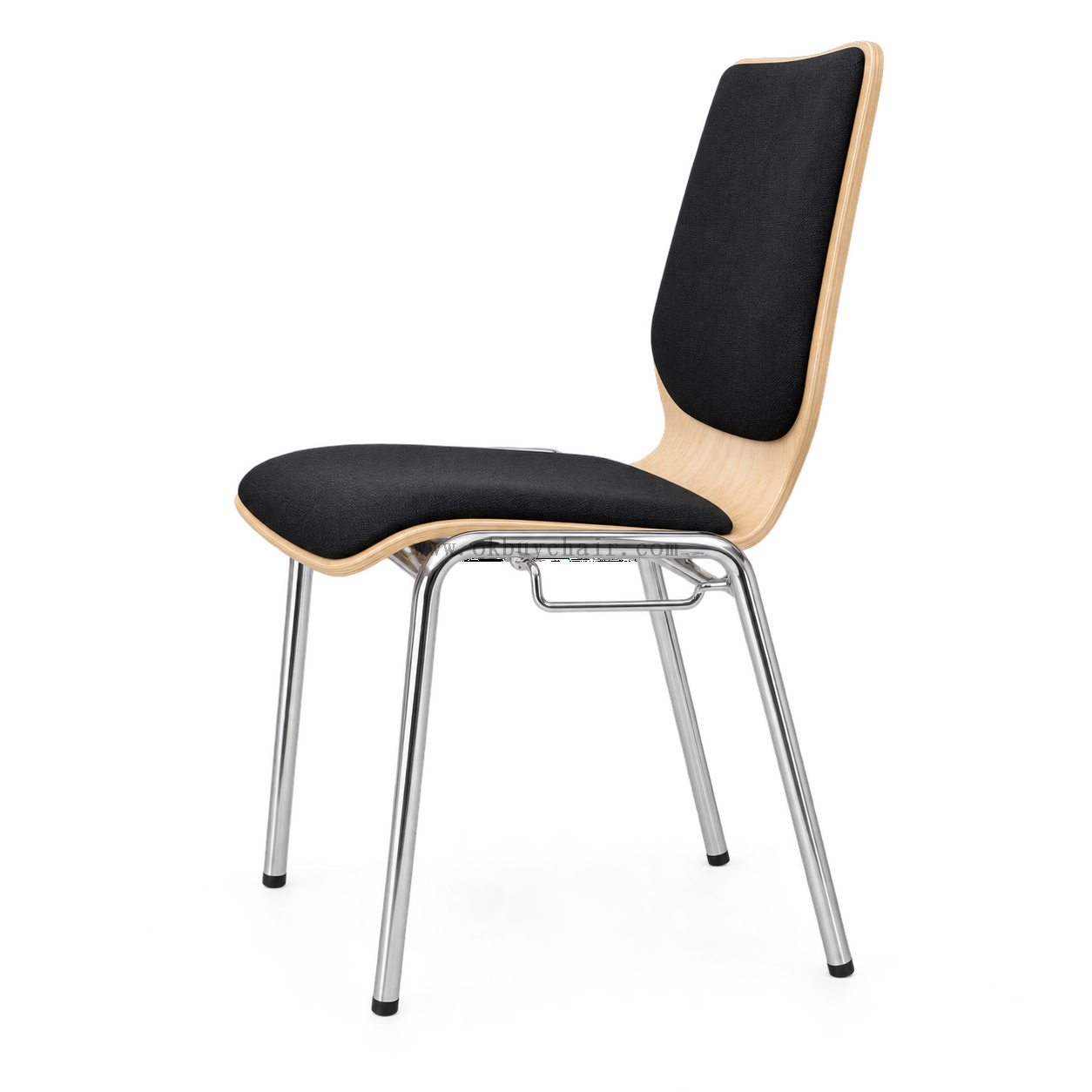 OK-2062BS Stackable Plywood Conference Chair with Fabric Cushion Seat and Back
