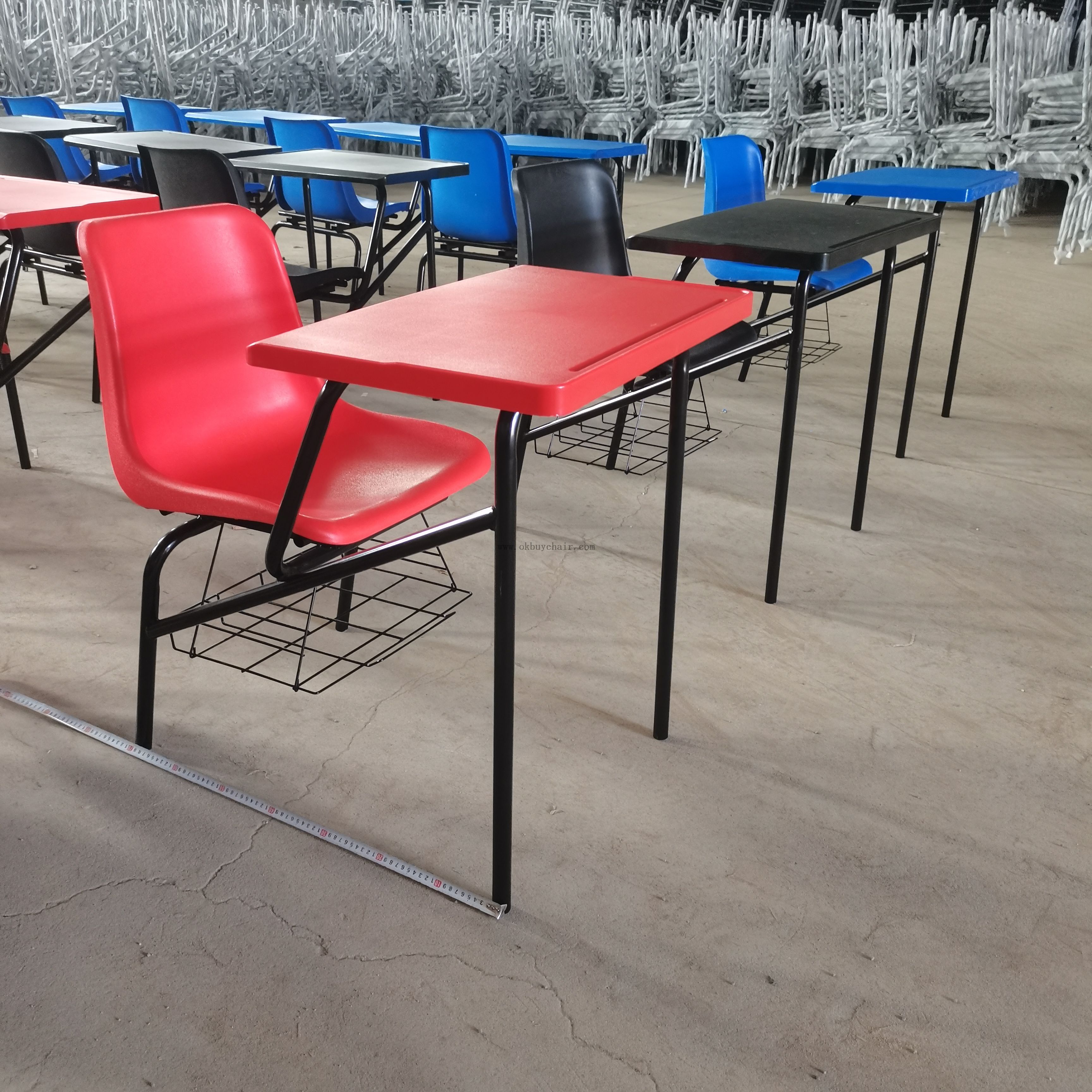 OK-505LTG Classroom Chair Desk Combo with Hanging Bookrack for Schools