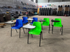 OK-505WDGS Plastic Training Chair with Big Writing Tablet And Hanging Bookrack for Schools