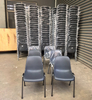 Stackable Modern Black Plastic Chair with Silvervein Powder Coated Steel Legs Restaurant Cafe Conference Commercial Chair 