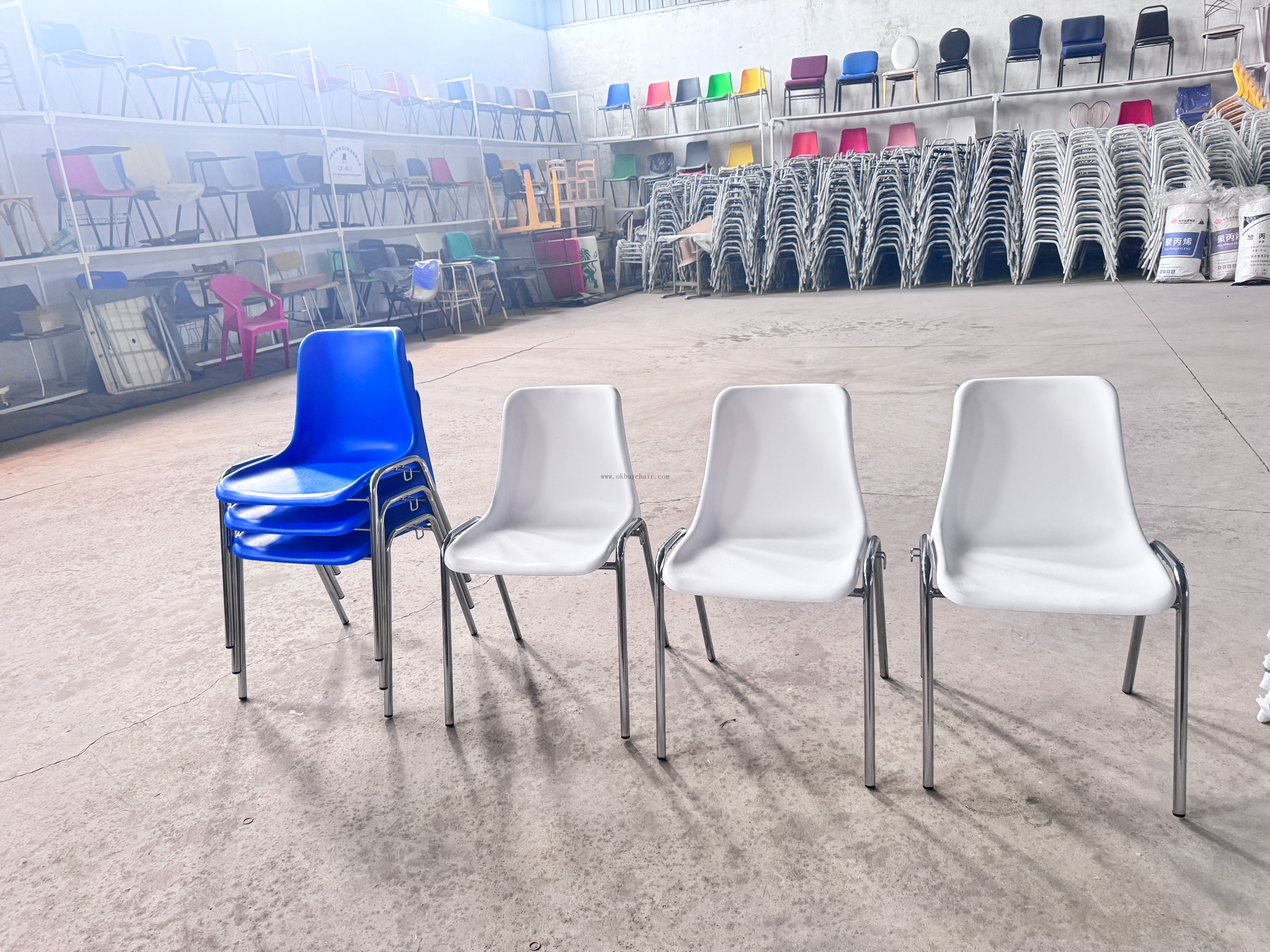 OK-505SG Stainless Steel Leg Interlock Hook Row Seating Chair for Church Events
