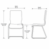 OK-2063 Stackable Plywood Conference Chair with Chrome Sled Base