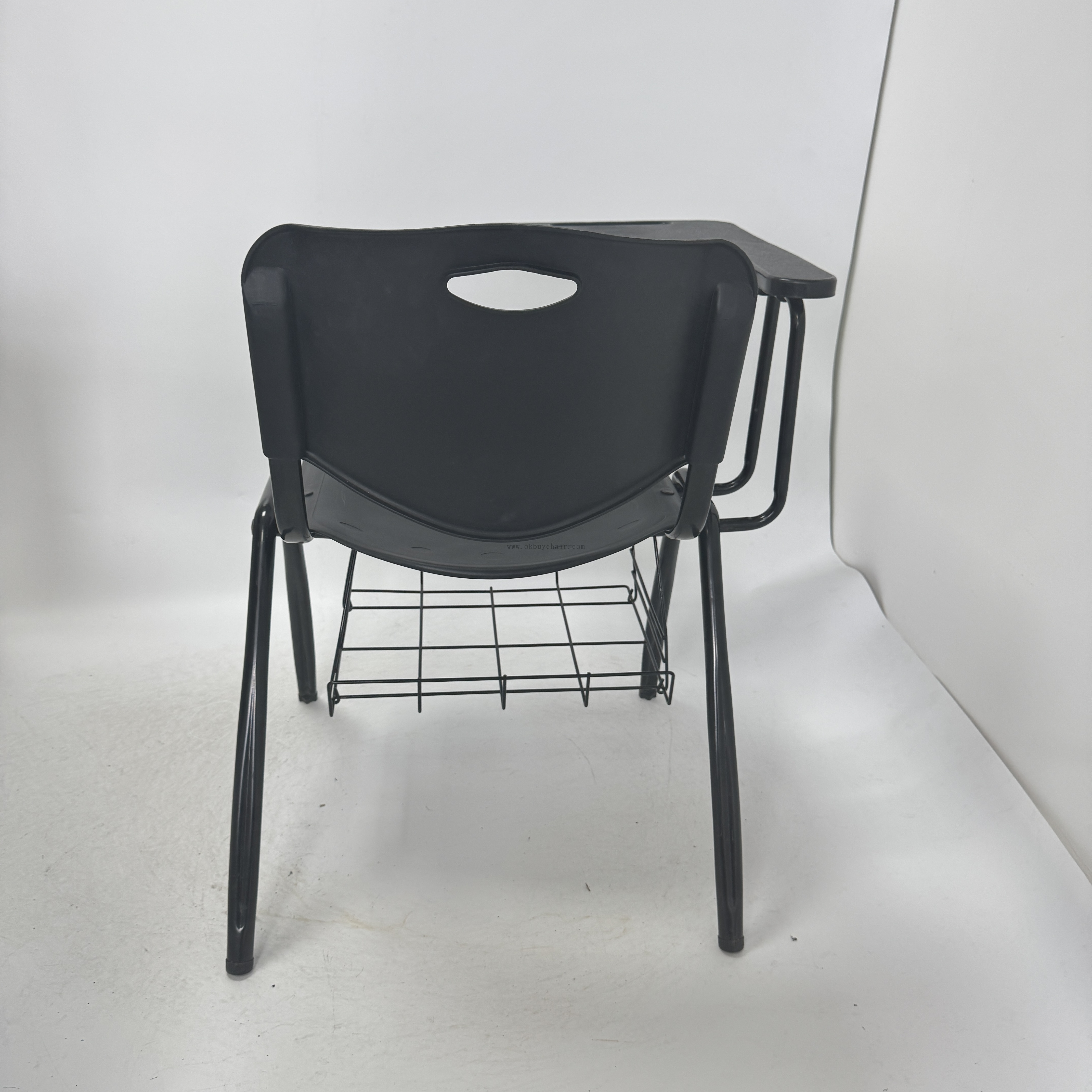 OK-508MDG Heavy Duty Training Chair with Large Writing Tablet and Under-seat Book Rack for School and Conference Room