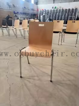 OK-2065 Stackable Plywood Conference Chair with Metal Frame
