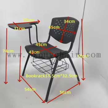 OK-509MXG Chair with heart shap Legs with small tablet and bookrack