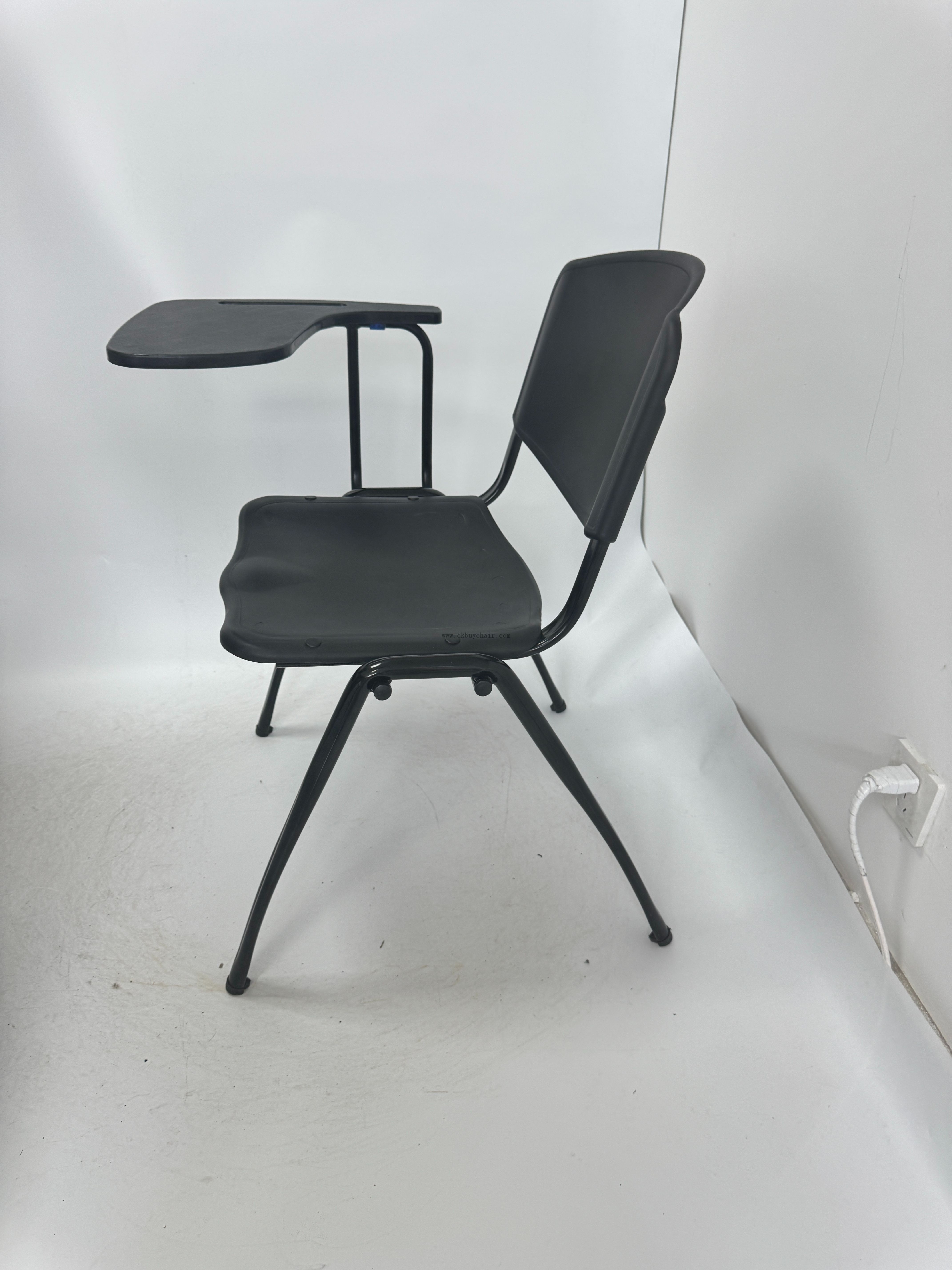 OK-510MX Horseshoe Base Plastic Conference Chair with Writing Tablet for Conference Halls
