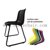 Modern Wholesale Ergonomic Sled Base Plastic Metal Chair Stackable Office Conference Training Room Visitor Chair with Chrome Legs