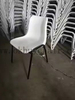 Stackable Modern Plastic Dining Chair with Chrome Steel Legs Restaurant Cafe Event Chair 