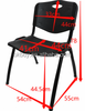 OK-508M Stackable Plastic Classroom Chair with Cushioned Seat and Black Powder-Coated Metal Legs