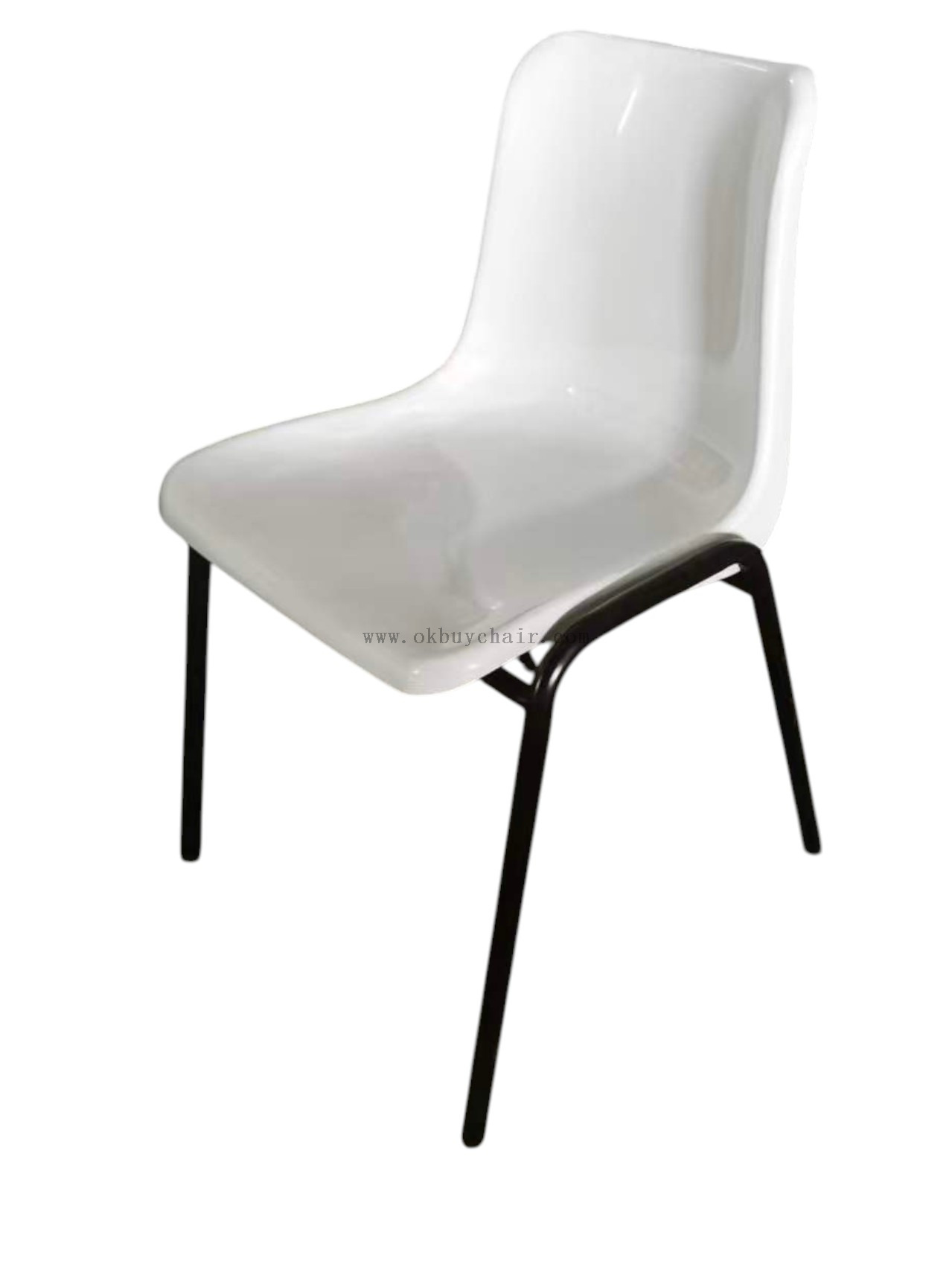 OK-505 chair shinny shell with black leg school chair