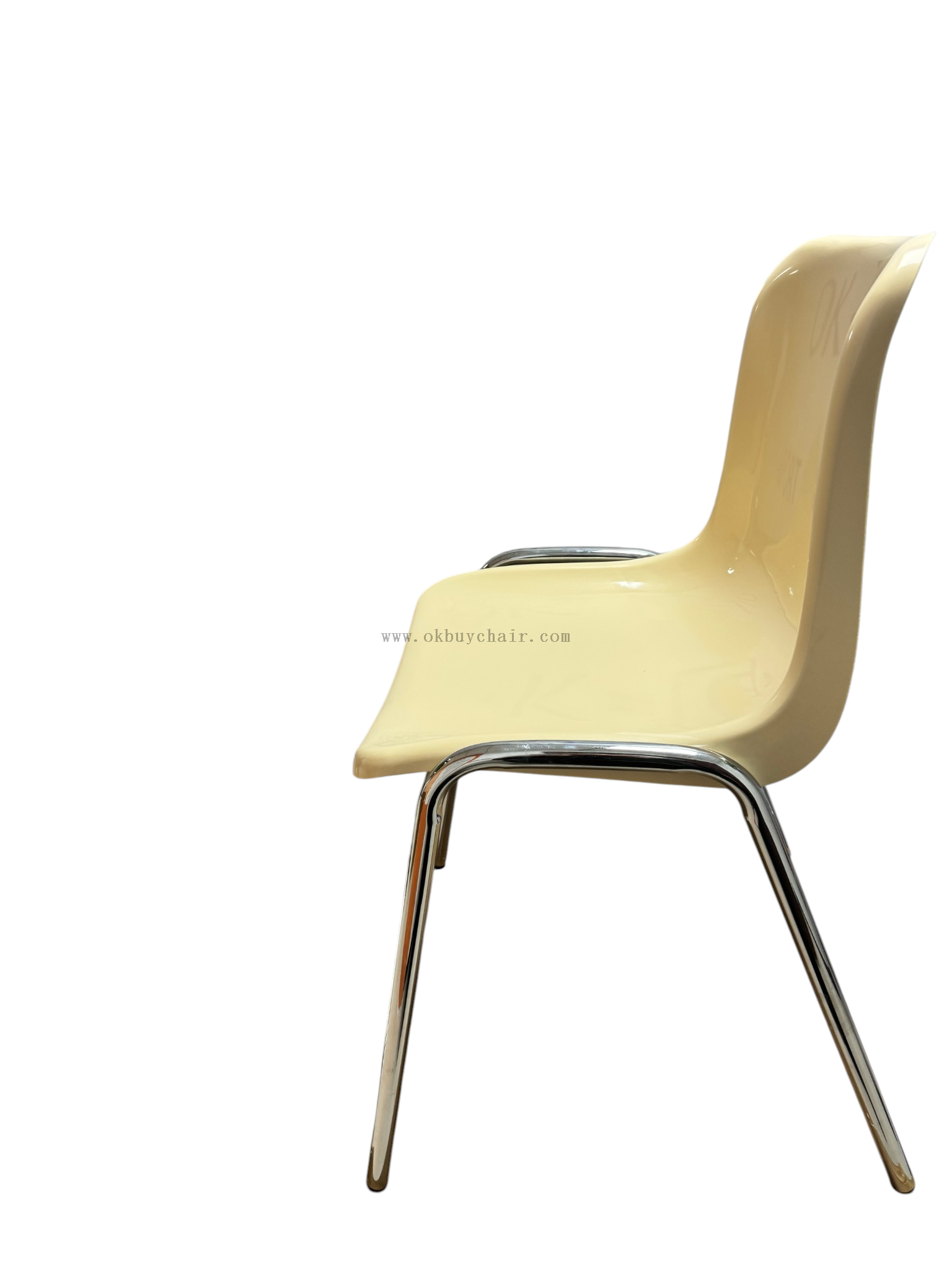 OK-505 chair shinny shell with chrome leg school chair