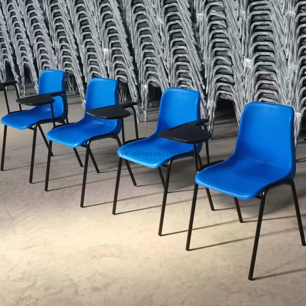 Plastic Training Conference Chair with Writing Tablet for Lecture Hall and Classroom Seating