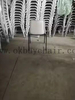 Stackable Modern Plastic Dining Chair with Chrome Steel Legs Restaurant Cafe Event Chair 