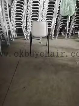 Stackable Modern Plastic Dining Chair with Chrome Steel Legs Restaurant Cafe Event Chair 