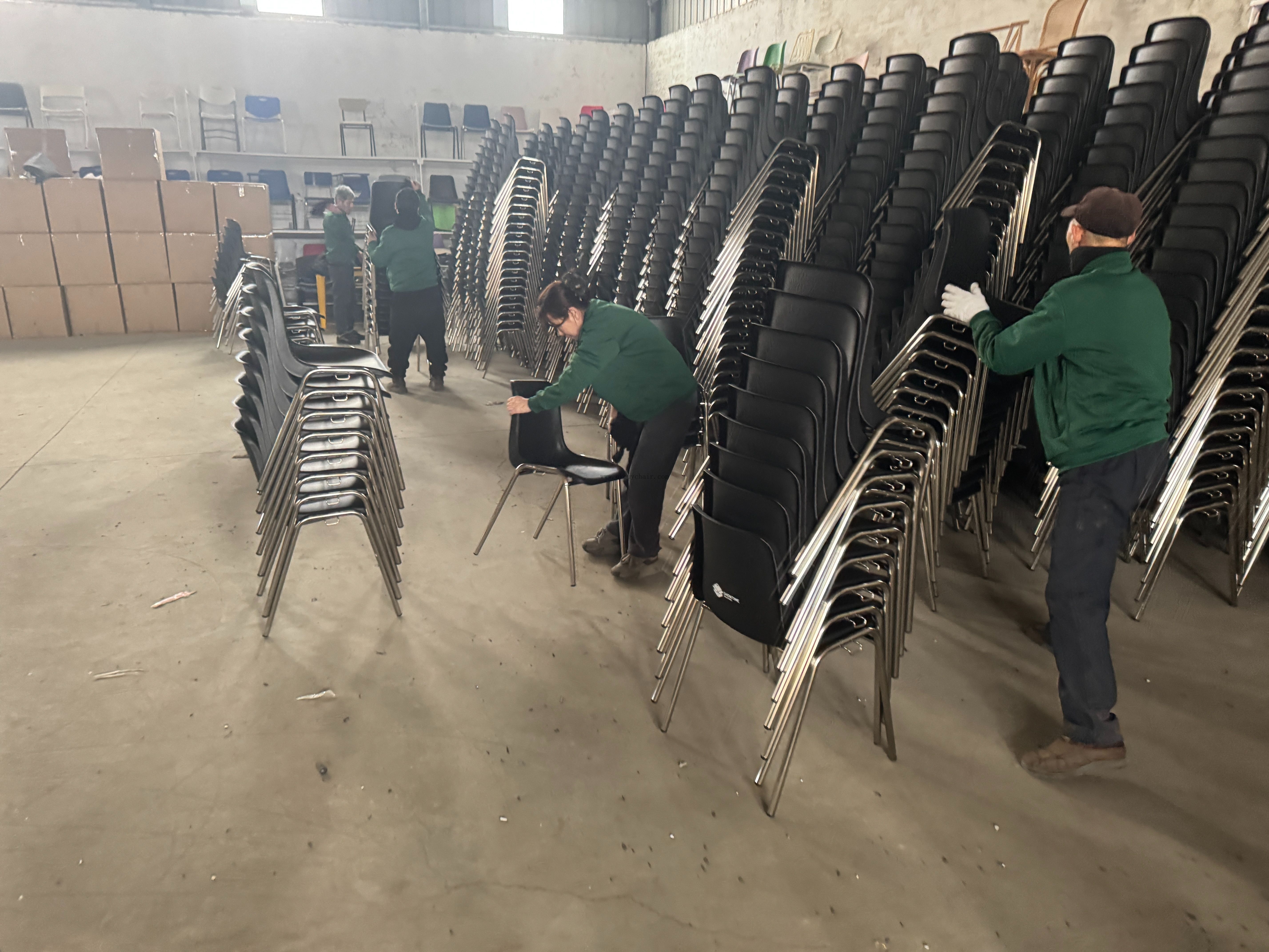 OK-505S Stainless Steel Leg Stackable Plastic Training Chair for Schools
