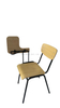 OK-2061T Stackable Plywood Training Chair with Writing Tablet