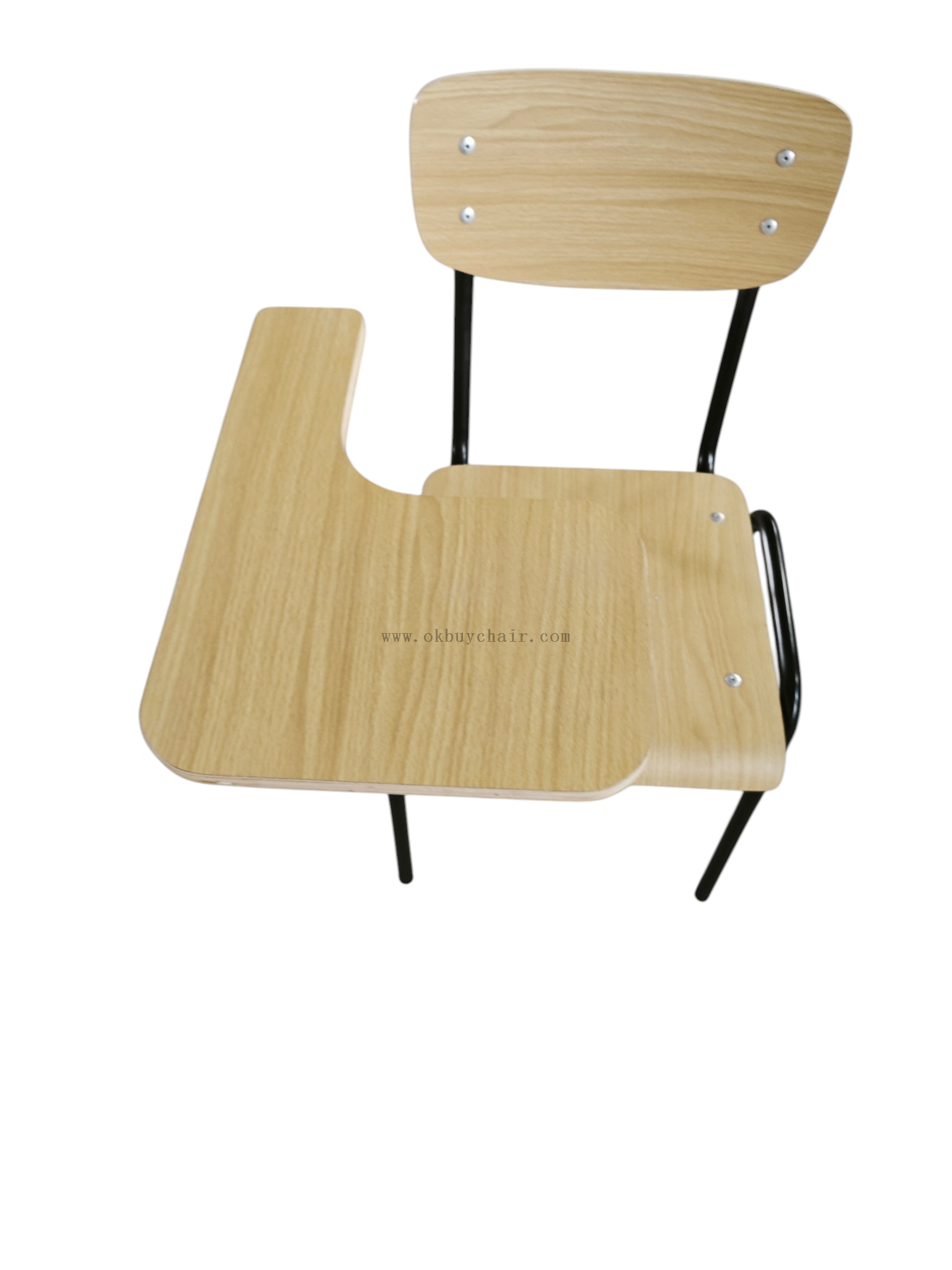 OK-2061T Stackable Plywood Training Chair with Writing Tablet