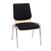 OK-2062BS Stackable Plywood Conference Chair with Fabric Cushion Seat and Back