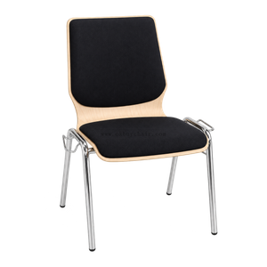 OK-2062BS Stackable Plywood Conference Chair with Fabric Cushion Seat and Back