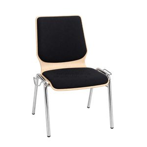OK-2062BS Stackable Plywood Conference Chair with Fabric Cushion Seat and Back