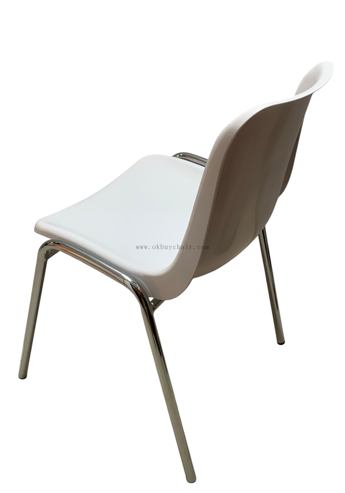 OK-505NC chair shinny shell with chrome leg school chair