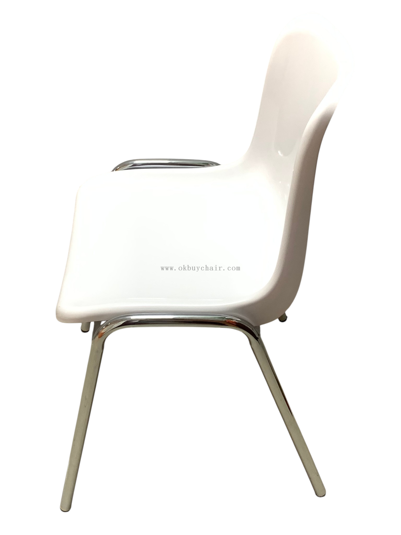OK-505NC chair shinny shell with chrome leg school chair
