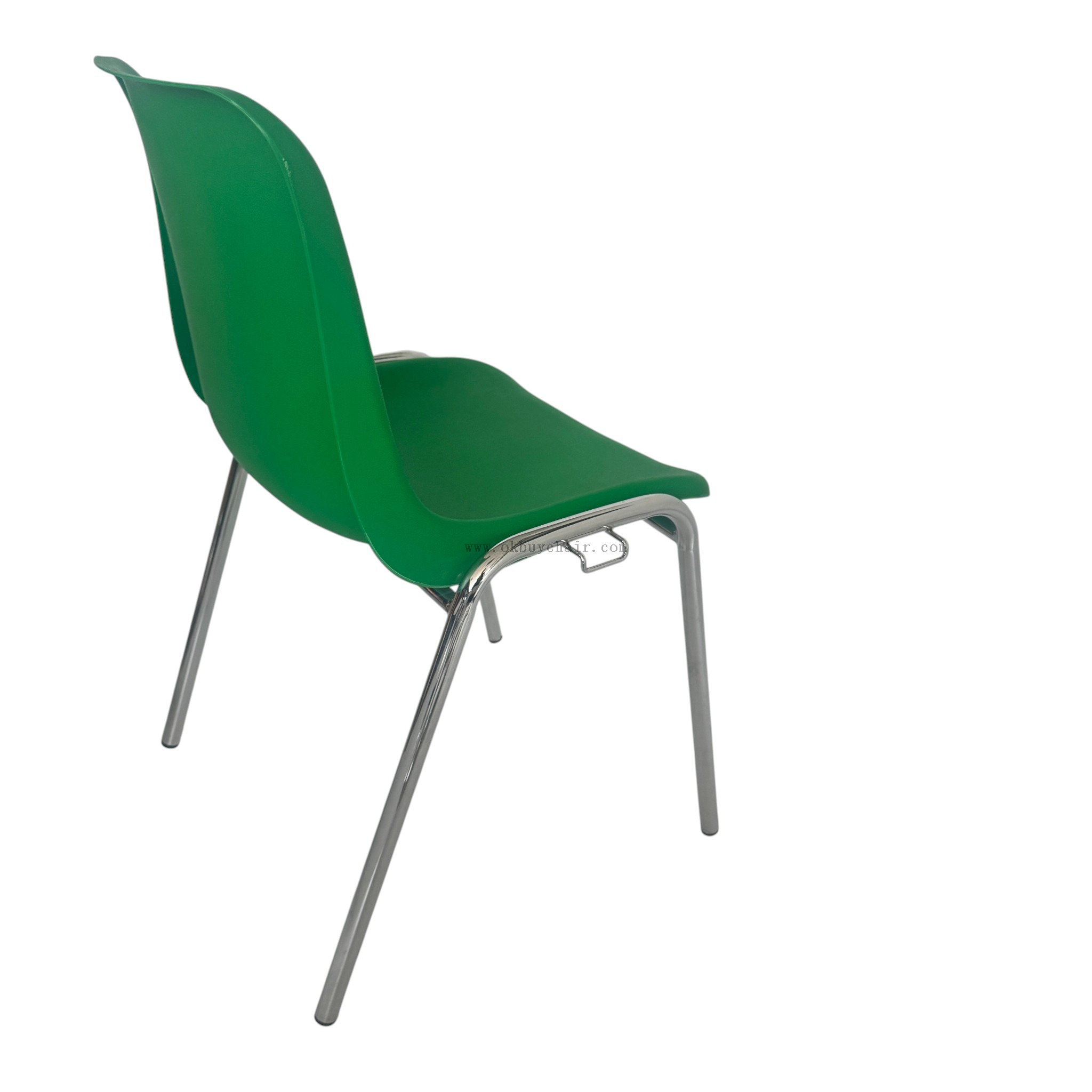 OK505GC Stackable Plastic Linking Chair with Chrome Steel Frame for Conference Training Event Row Seating