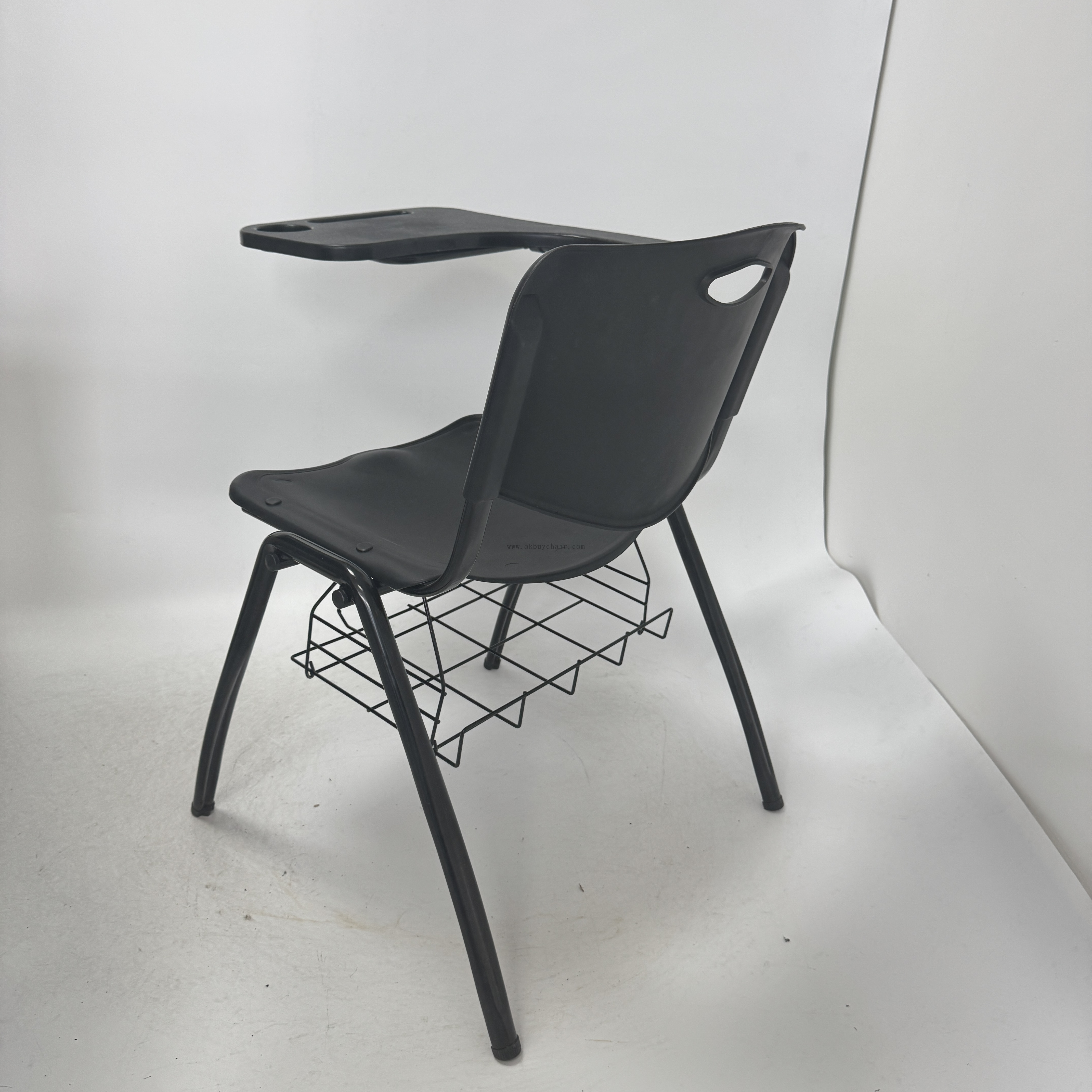 OK-508MDG Heavy Duty Training Chair with Large Writing Tablet and Under-seat Book Rack for School and Conference Room