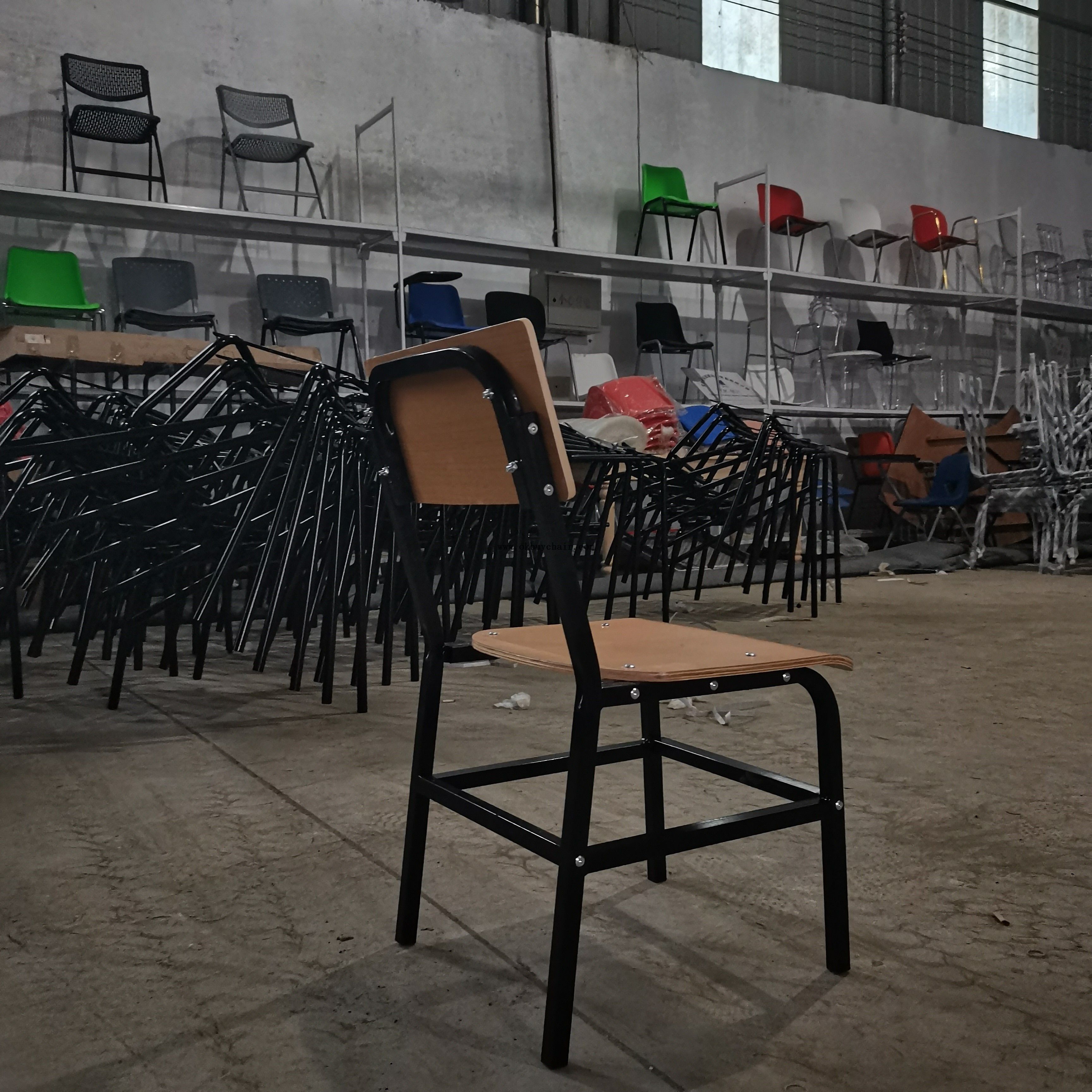 2064 Space-Saving KD Wooden Board Training Chair with 600lbs Capacity for Educational Institutions and Seminar Rooms