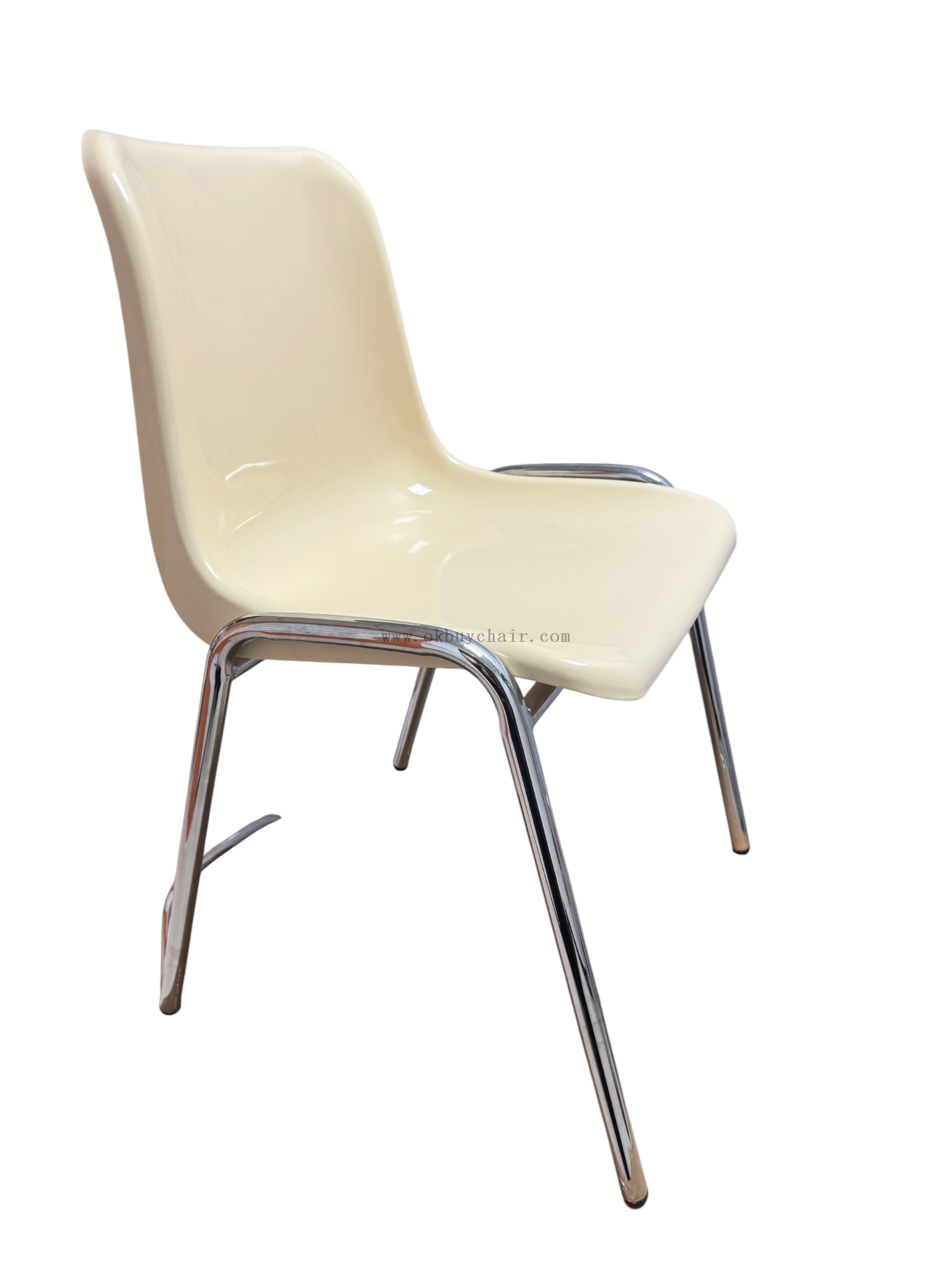 OK-505 chair shinny shell with chrome leg school chair