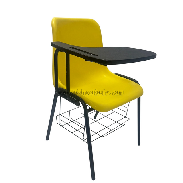 OK-505XGS PP School Training Chair with Writing Tablet and Book Basket