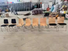 OK-2065 Stackable Plywood Conference Chair with Metal Frame