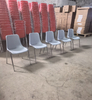 Nordic Modern PP Plastic Dining Chair with Chrome Metal Legs Stackable