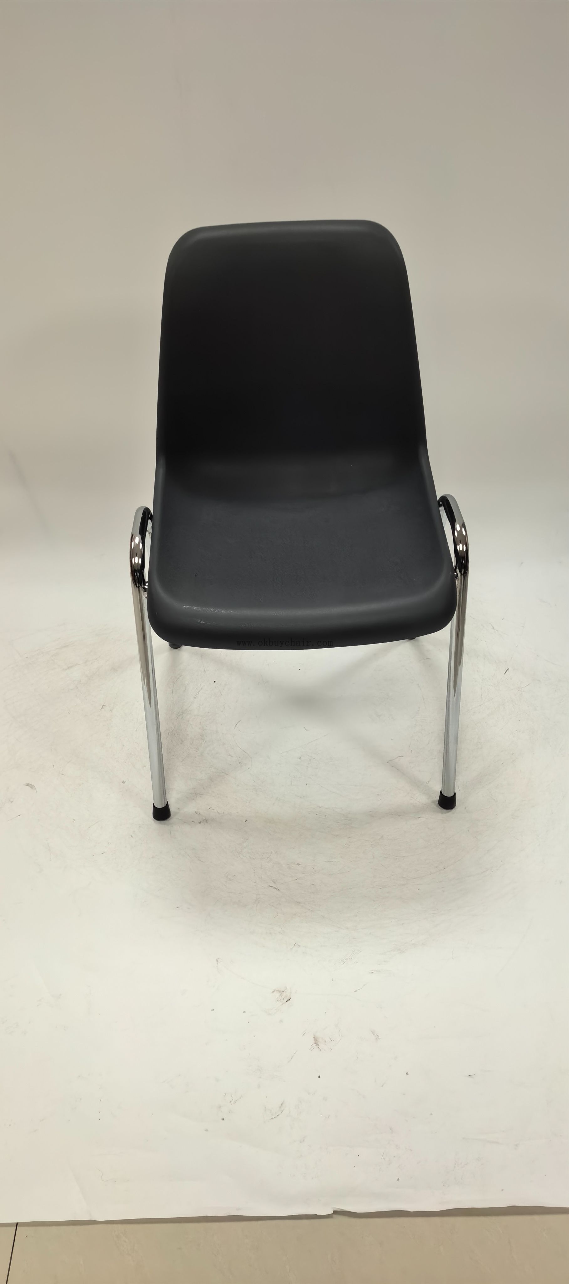 Stackable Plastic Chair with Powder Coated Steel Legs Restaurant Training Conference Commercial Chair