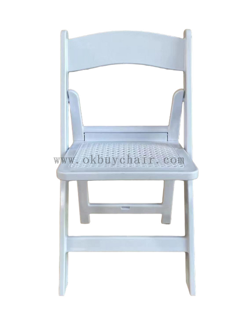 OK-366 White Textured Resin Folding Event Chair for Church Ceremony Auditorium and Rental Seating