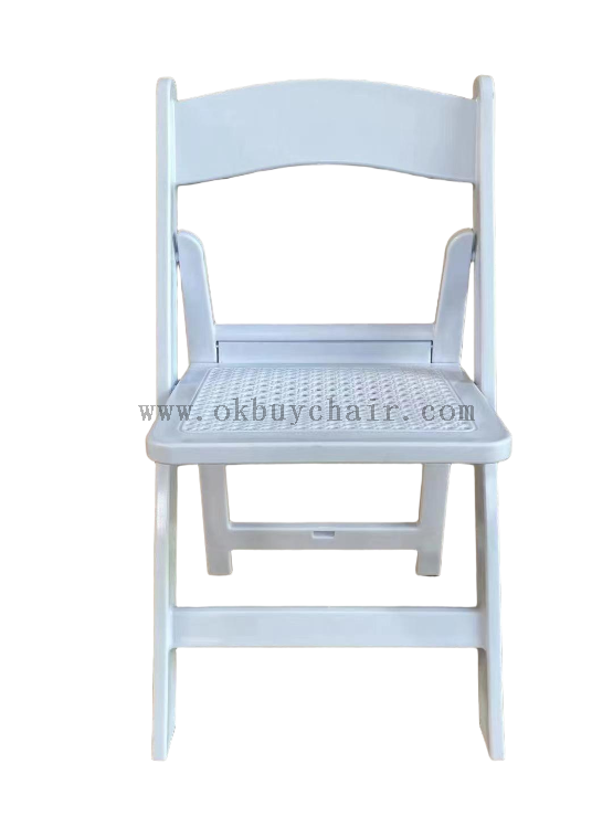 OK-366 White Textured Resin Folding Event Chair for Church Ceremony Auditorium and Rental Seating