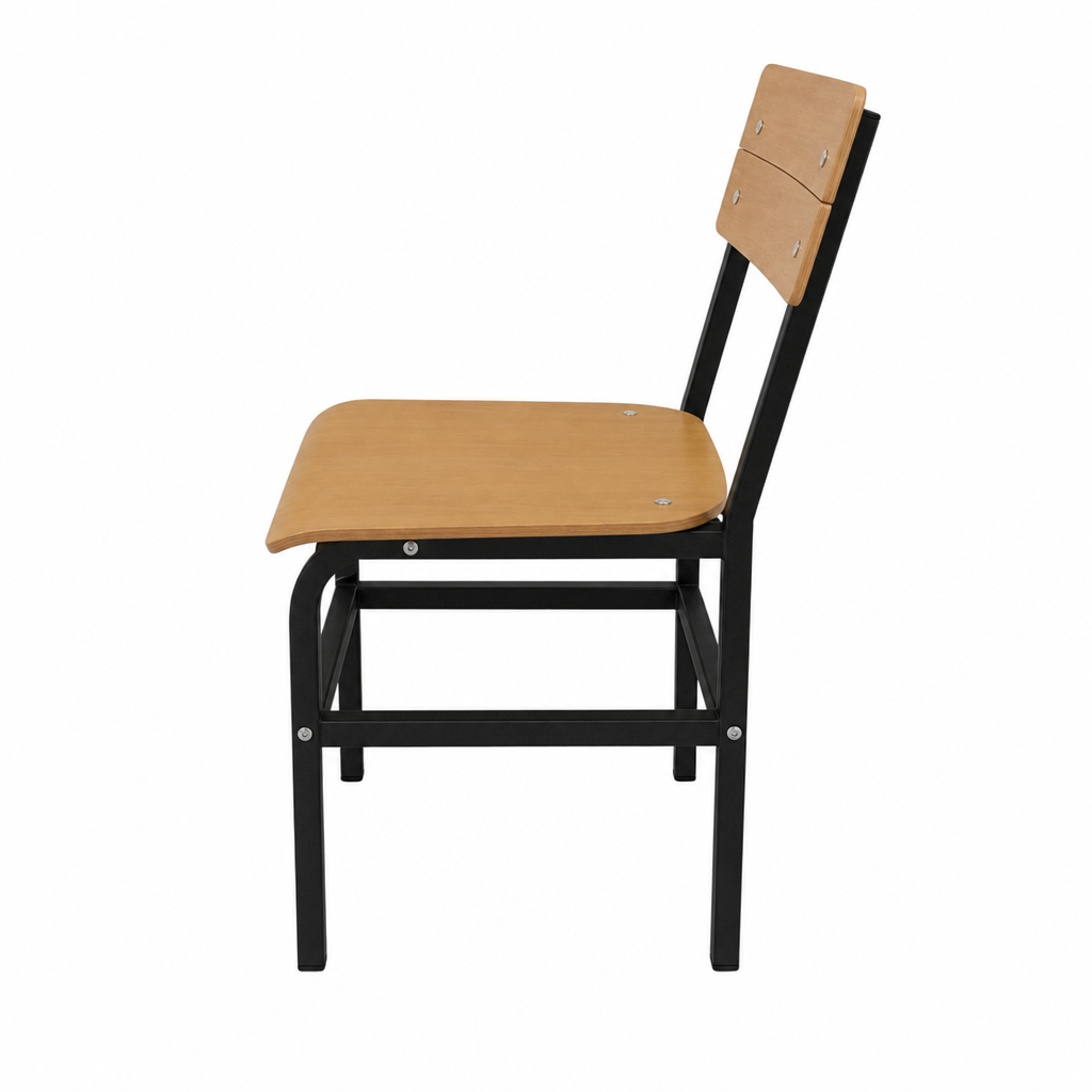 OK-2064 Space-Saving KD Wooden Board Training Chair with 600lbs Capacity for Educational Institutions and Seminar Rooms