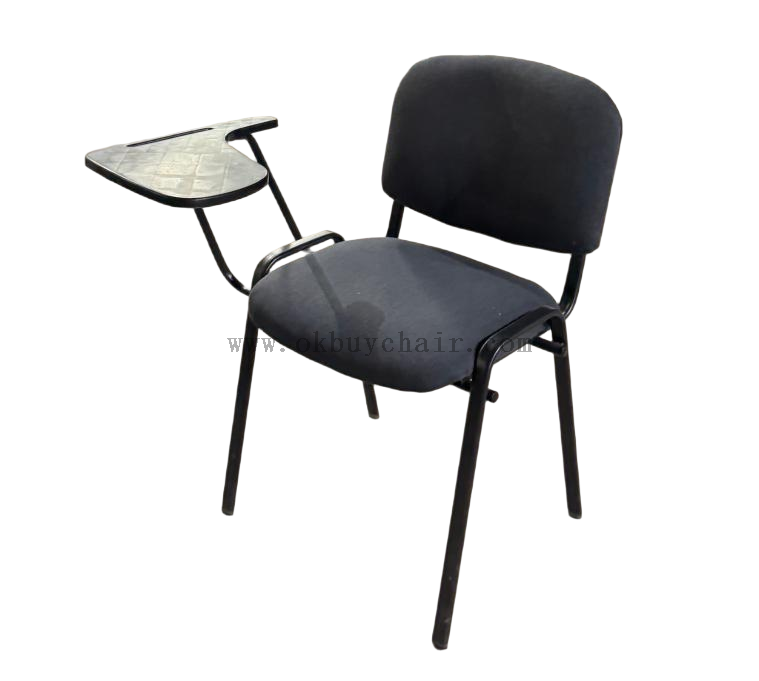 Stackable Upholstered Training Chair with Plastic Writing Tablet for Classrooms Lecture Rooms and Conferences