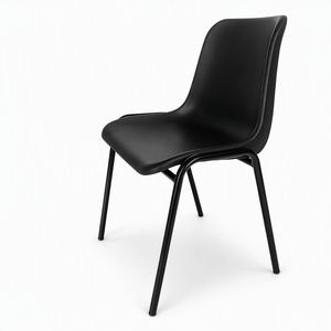 Stackable PP Plastic Conference Training Chair with Powder Coated Steel Frame for School Event Seating