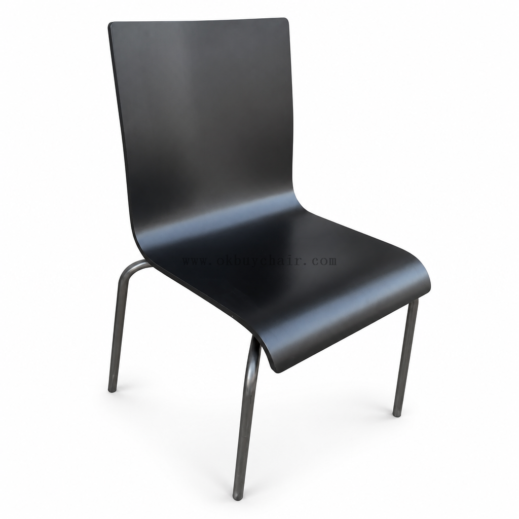OK-2068 Plywood Classroom Training Chair with Chrome Steel Frame